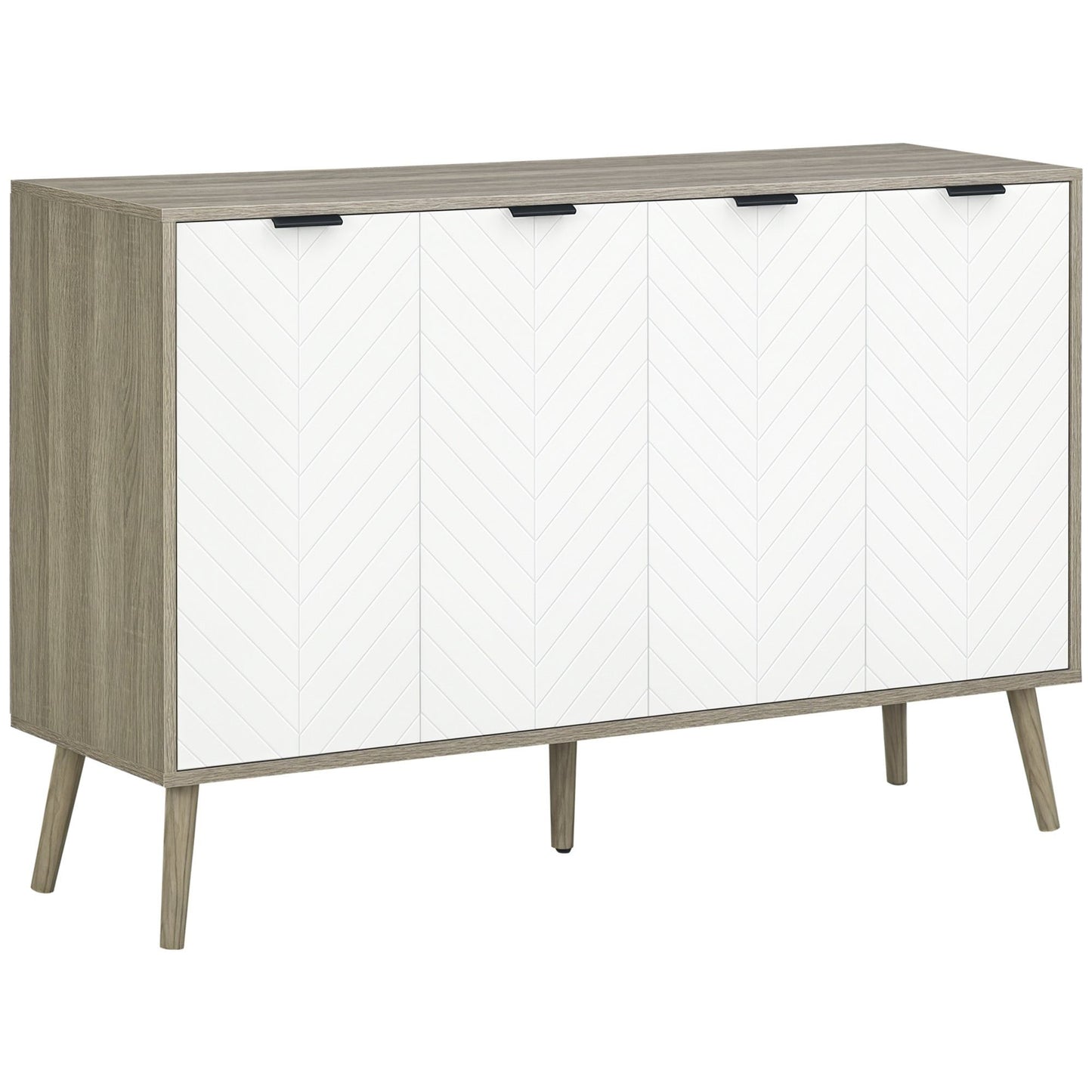 Sideboard Buffet with 4 Doors - Grayish Brown