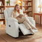 Power Massage Recliner with 2 Memory Positions - Cream White