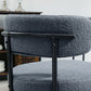 4 Pieces Kitchen Chairs, Modern Dining Chairs w/ Berber Fleece Upholstery and Steel Legs for Living Room, Grey