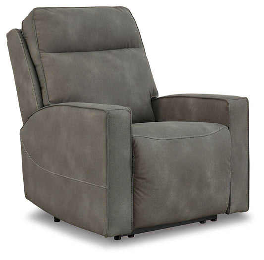 Next-Gen Durapella - Slate - Power Recliner / Adj Headrest - Fabric - Forward Furniture