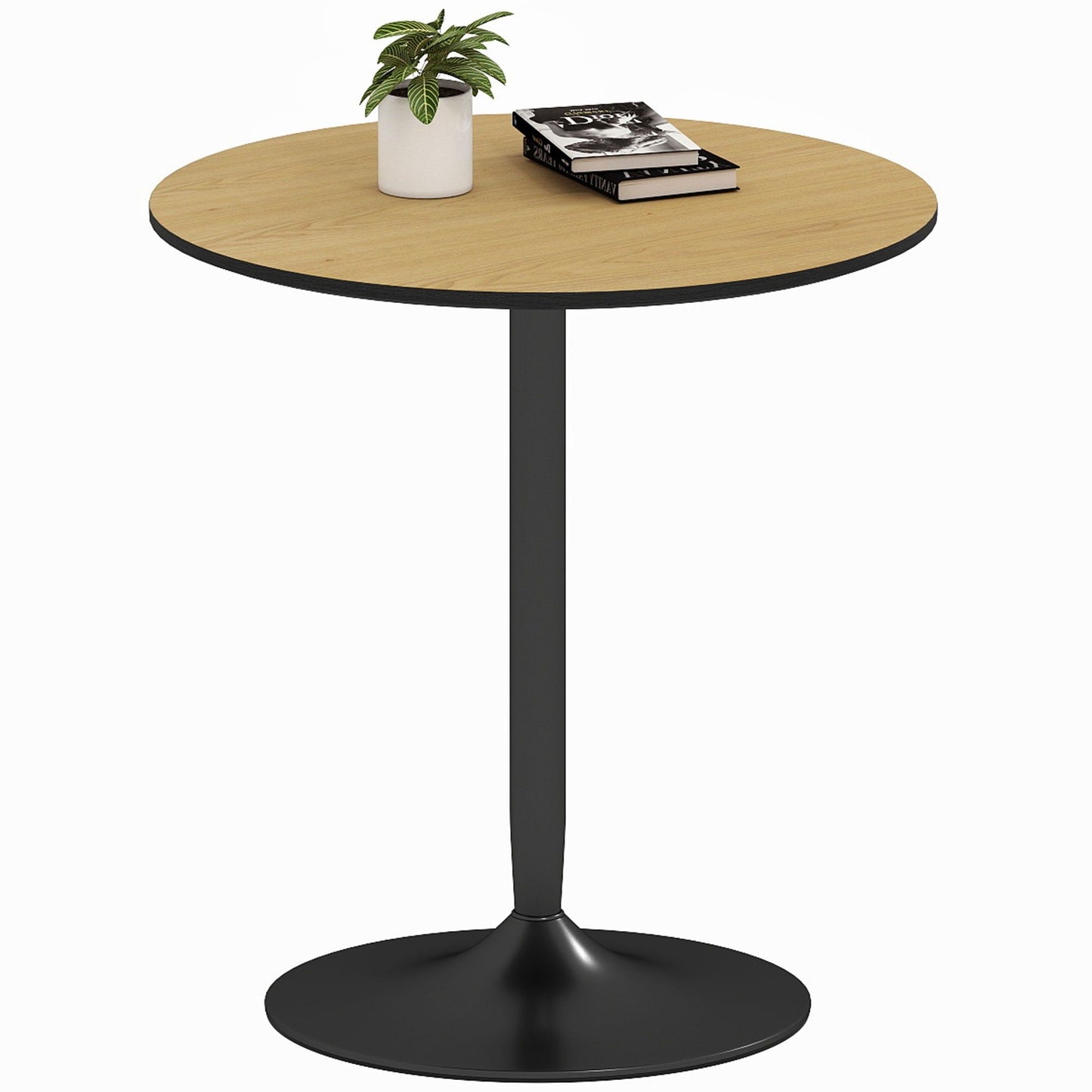 27.6" Round Dining Table Seats 2 - Natural