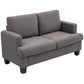 54.3" 2-Seater Loveseat Sofa with Wood Frame - Dark Grey