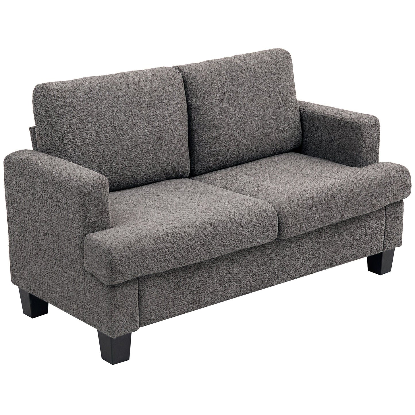 54.3" 2-Seater Loveseat Sofa with Wood Frame - Dark Grey