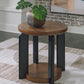 Kraeburn - Brown / Black - Round End Table