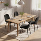 Upholstered Dining Chairs Set of 4 with Steel Legs - Black