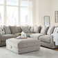 Aslan Court - Sectional With Ottoman Set