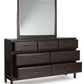 Vanmore - Dark Brown - Dresser And Mirror