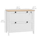 2-Drawer Lockable Filing Cabinet - White