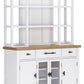 Ashbryn - White / Natural - Dining Server And Hutch