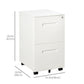 File Cabinet, Vertical Filing Cabinet with Adjustable Partition for A4 Letter Size, Lockable for Office, White