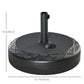 22'' Round Parasol Base Stand Outdoor Umbrella Weights Holder for Market Parasols, Water Filled, for 1.5''/1.9'', Black