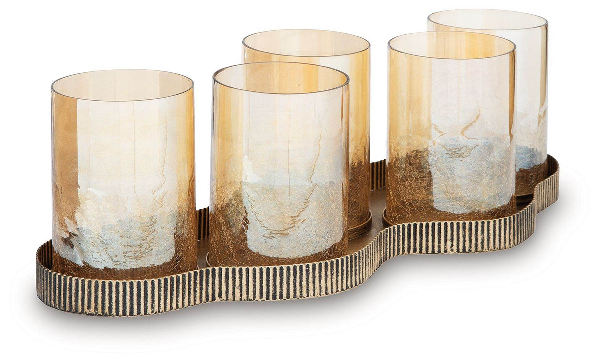 Evereton - Antique Gold Finish - Candle Holder - Forward Furniture