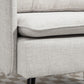 Accent Chair, Upholstered Armchair with Tufted Back Cushion and Steel Legs for Living Room, Bedroom, Cream White