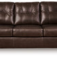 Santorine - Dark Brown - Sofa - Leather Match