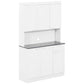 71" Kitchen Pantry Cabinet with Hutch - High Gloss White