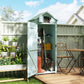 30" x 21" x 71" Garden Storage Shed, Outdoor Tool Utility Storage House with 3 Tier Shelves and Roof, Blue
