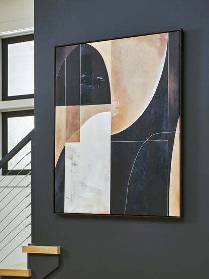 Ewanford - Black / Brown / Tan - Wall Art - Forward Furniture