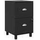 2-Drawer Lockable Filing Cabinet - Black