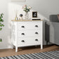 Chest of Drawers with Anti-Tipping, Simple Setup, Easy Clean, Quiet Slides, Modern 3 Drawer Dresser, White
