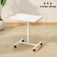 Height Adjustable Standing Desk with Wheels - White Wood Grain