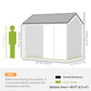 8.5' x 5.5' Metal Garden Storage Shed, Outdoor Tool Storage House with Lockable Door, Vents, Sloped Roof, Light Grey