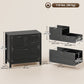 Lateral Filing Cabinet, Farmhouse File Cabinet with 4 Drawers, Fit Letter/A4/Legal Hanging Files, Black Wood Grain