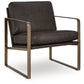Bradett - Dark Brown / Gold Finish - Accent Chair - Forward Furniture