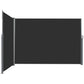 236" x 63" Outdoor Privacy Wall, Double Retractable Side Awning, Patio Screen for Garden, Balcony, Backyard, Black