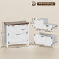 Lateral Filing Cabinet, Farmhouse File Cabinet with 4 Drawers, Fit Letter/A4/Legal Hanging Files, White