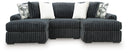 3 Pc. Double Chaise Sectional With Armless Chair