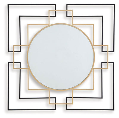 Oceanal - Black / Gold Finish - Accent Mirror - Forward Furniture