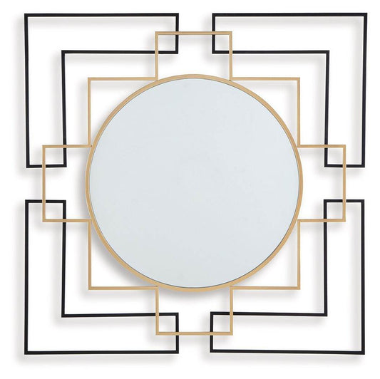 Oceanal - Black / Gold Finish - Accent Mirror - Forward Furniture