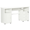 Computer Desk with Keyboard Tray and Drawers