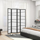 5.6ft Folding Room Divider, 4 Panel Wall Partition with Wood Frame for Bedroom, Home Office, White
