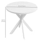29" Round Dining Table with Steel Legs - White