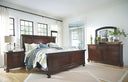 6 Pc. Bed, Dresser, Mirror, Chest