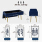 39" Storage Ottoman, Velvet End of Bed Bench with Steel Legs, Foot Stool with Storage for Bedroom, Living Room