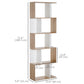 5-Tier Geometric Bookcase Display Shelf Storage Shelf Modern Room Divider Living Room Home Office Furniture, White