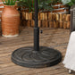 40 lb Heavy Duty Patio Umbrella Base, 21" Round Resin Market Umbrella Stand for Outdoor, Garden, Backyard, Bronze