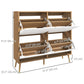 Shoe Storage Cabinet with 4 Flip Drawers and Adjustable Shelf, Shoe Cabinet for 8-16 Pairs of Shoes, Natural