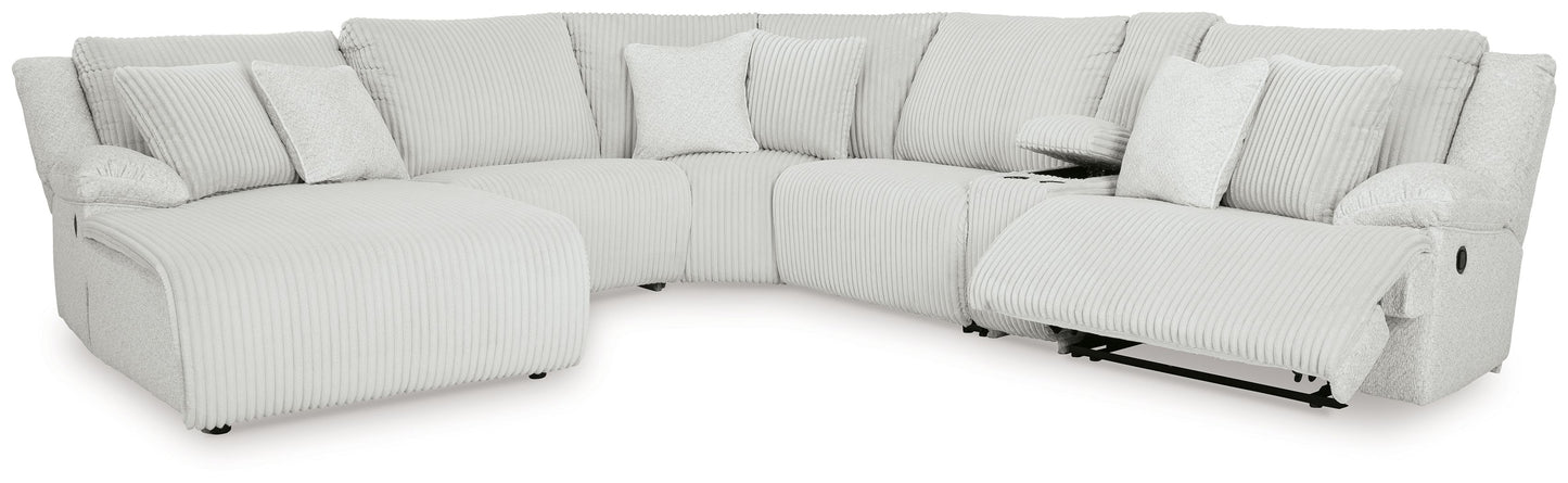 Top Tier - Alloy - 6-Piece Reclining Sectional With Laf Chaise - Fabric