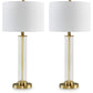 Orenman - Clear / Brass Finish - Glass Table Lamp (Set of 2)