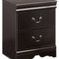 Huey - Black - Two Drawer Night Stand