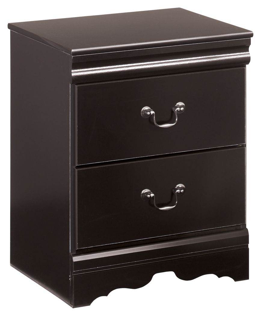 Huey Vineyard - Black - Two Drawer Night Stand