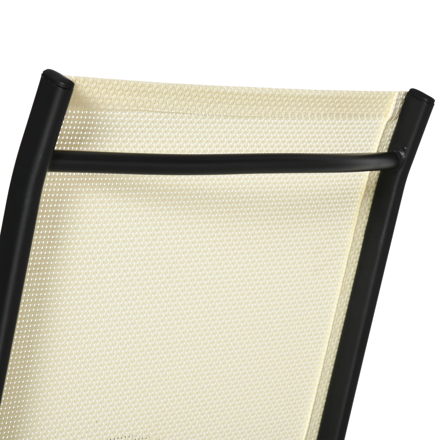 Outdoor Dining Chairs Set of 2, Folding Patio Dining Set with Texteline and Steel Frame for Park Convenient Seat