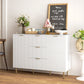 Sideboard Buffet Cabinet with 3 Drawers - White