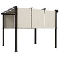 10' x 10' Metal Pergola, Outdoor Pergola with Retractable Canopy, for Garden, Patio, Backyard, Deck