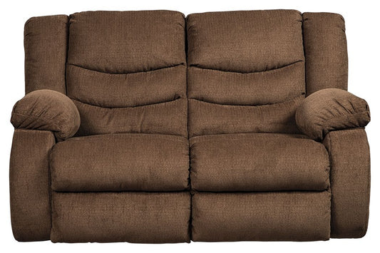 Tulen - Chocolate - Reclining Loveseat - Fabric