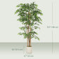 6FT Artificial Banyan Tree Set of 2, Fake Potted Tree with Solid Wood Trunk and Pot for Indoor
