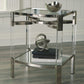 Chaseton - Clear / Silver Finish - Accent Table